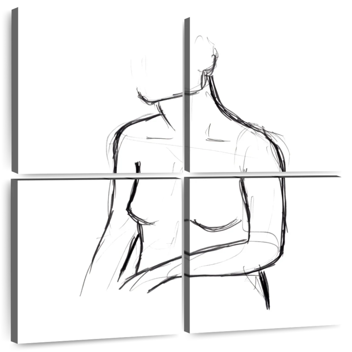 Female Torso Sketch Wall Art