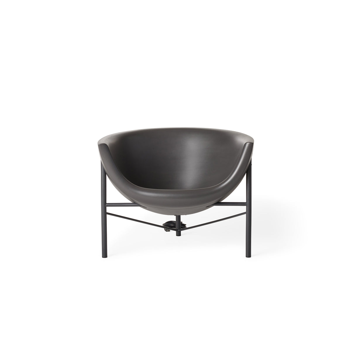 Kosmos Heated Charcoal Lounge Chair, front view