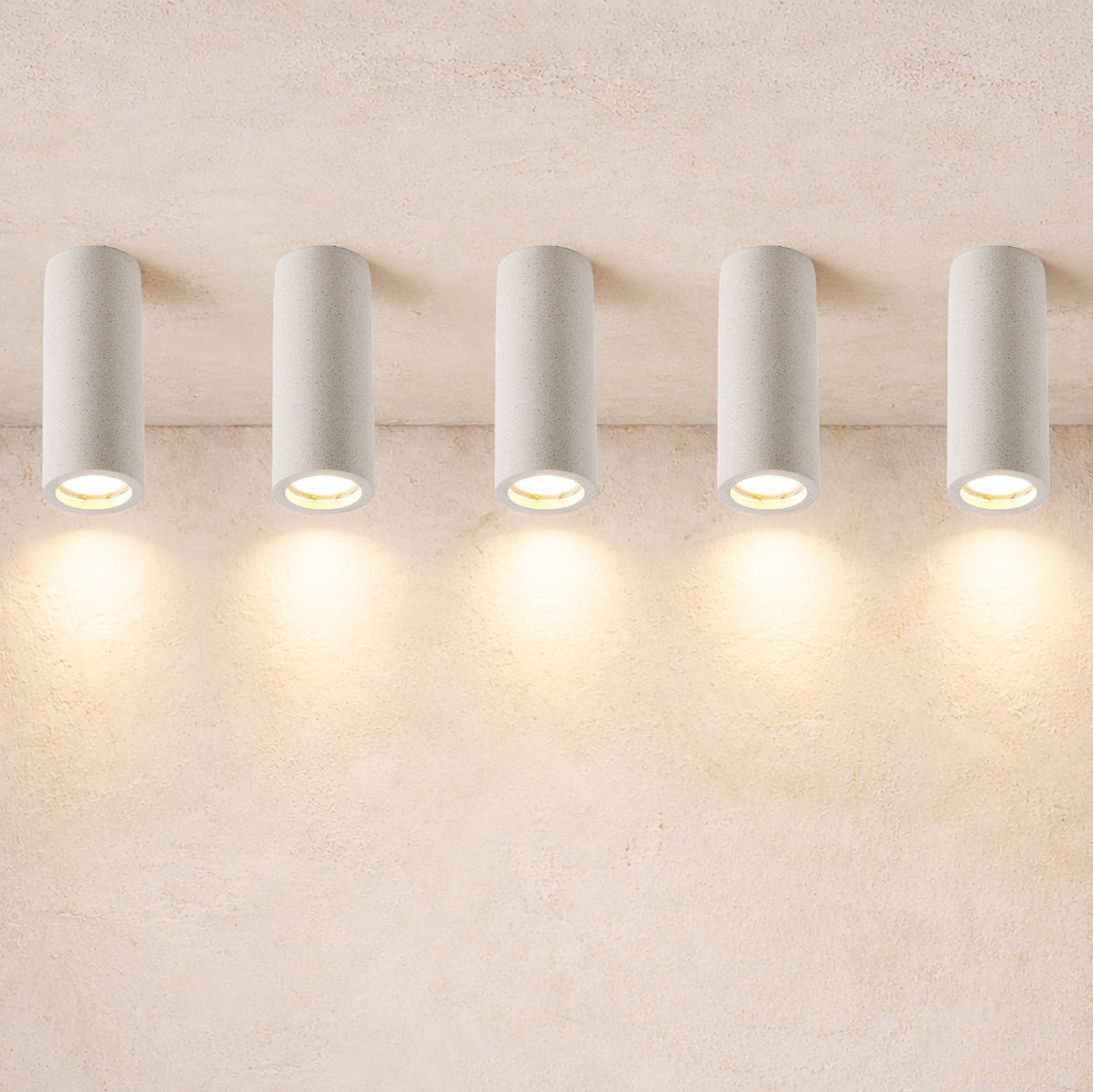 Lithos Minimalist Concrete Ceiling Light, Downlight, Spotlight