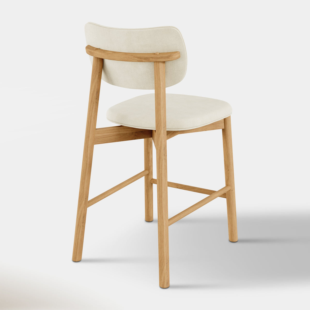 Maia Counter Stool - Beige & Oak