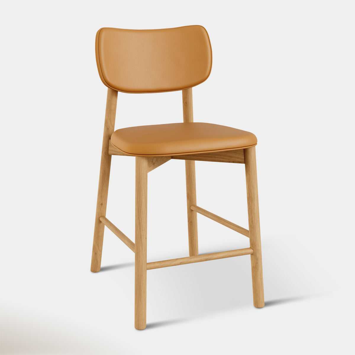 Maia Counter Stool - Saddle Leather & Oak