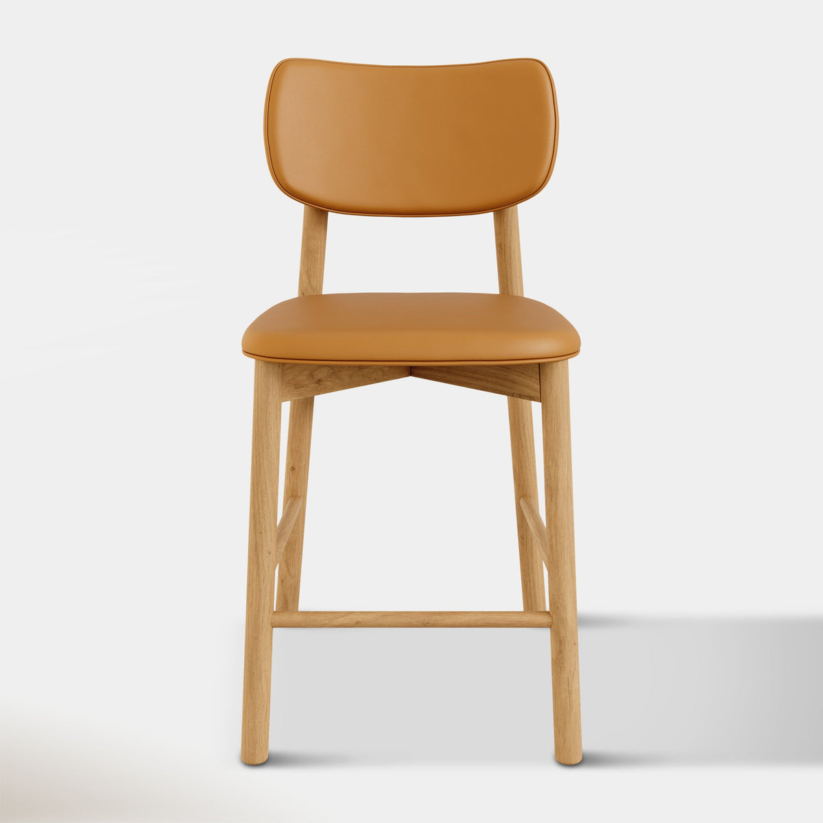 Maia Counter Stool - Saddle Leather & Oak