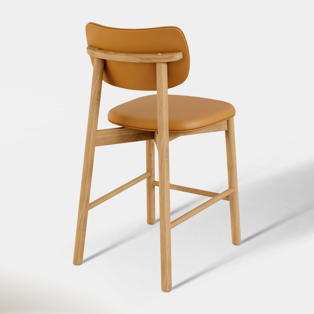 Maia Counter Stool - Saddle Leather & Oak