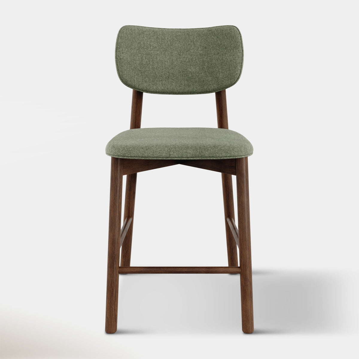 Maia Counter Stool - Fern Green & Walnut