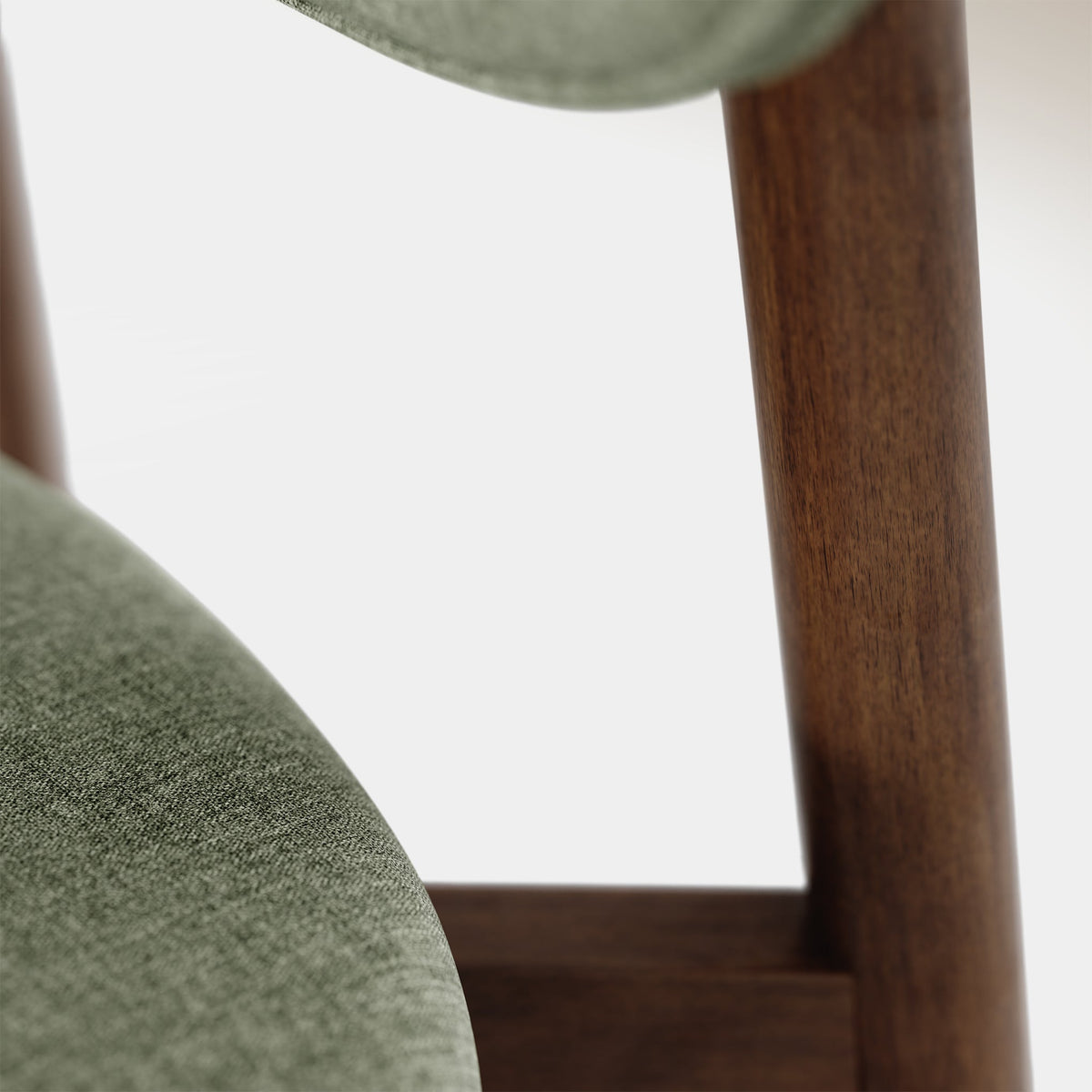 Maia Counter Stool - Fern Green & Walnut