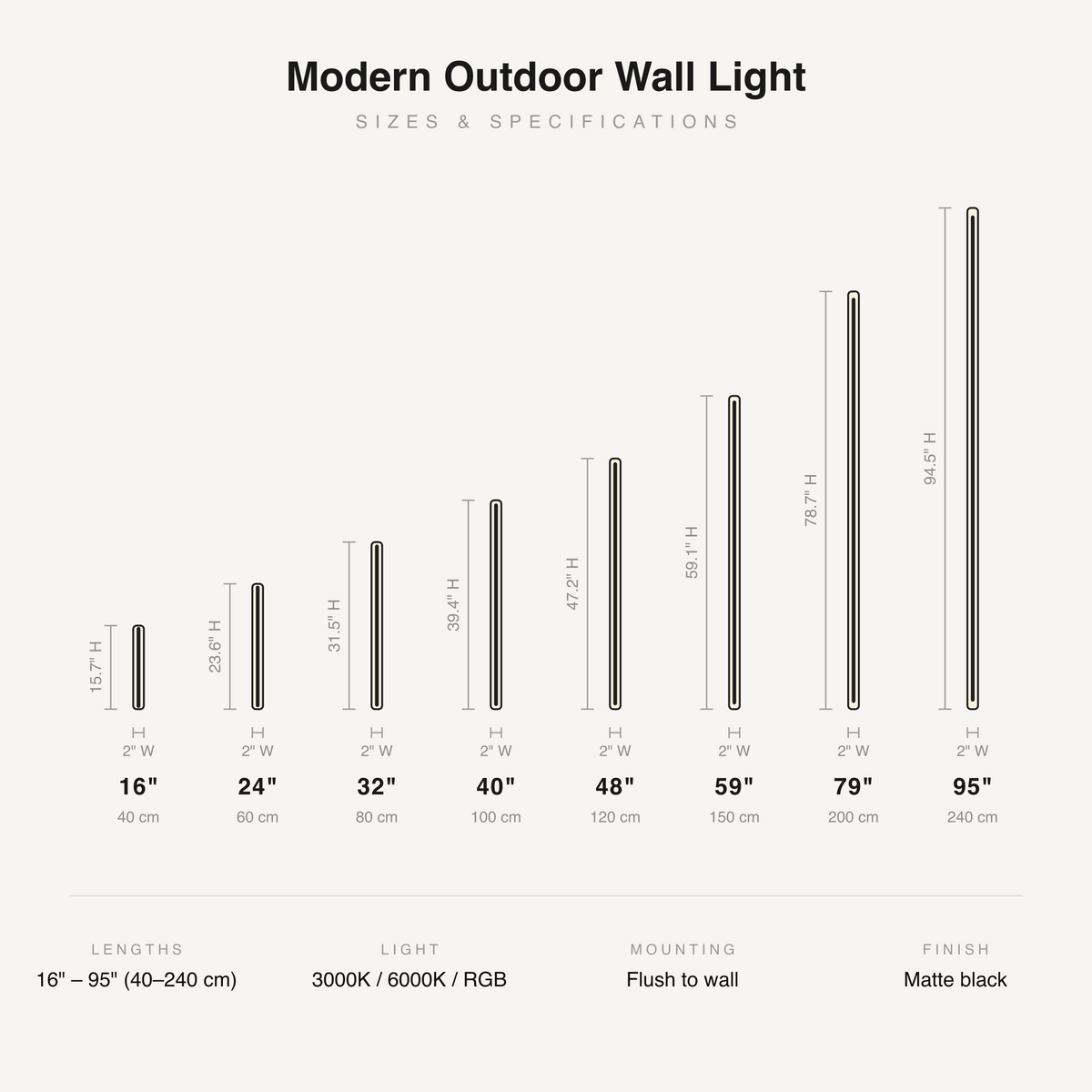 Modern Outdoor Wall Light
