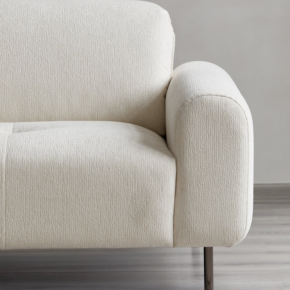 Minimalist Chenille Velvet Fabric 1 Seater Sofa DRIFT