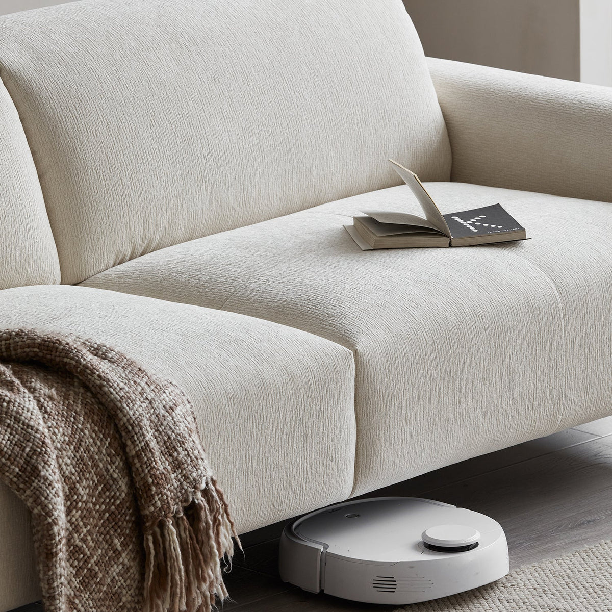 Minimalist Chenille Velvet Fabric 2 Seater Sofa DRIFT