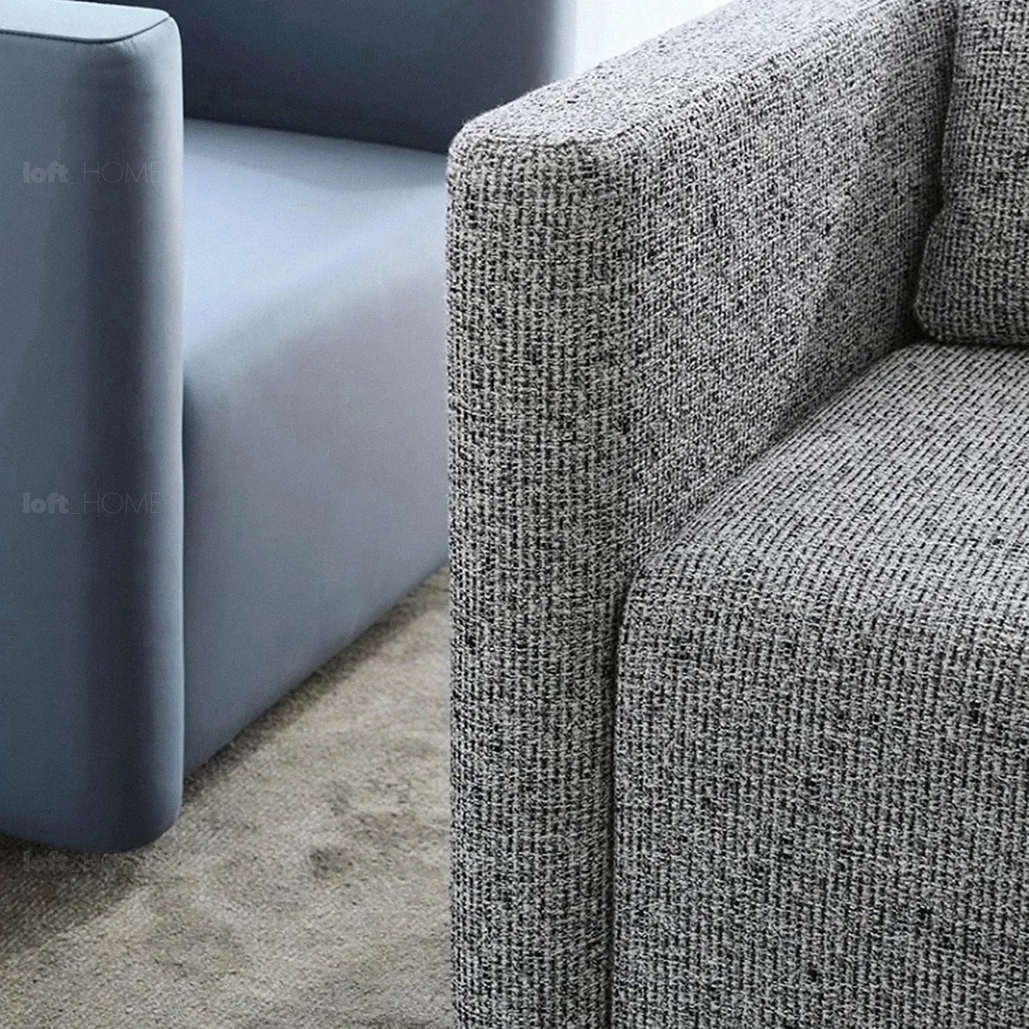 Minimalist Fabric 1 Seater Revolving Sofa VARIEGATED