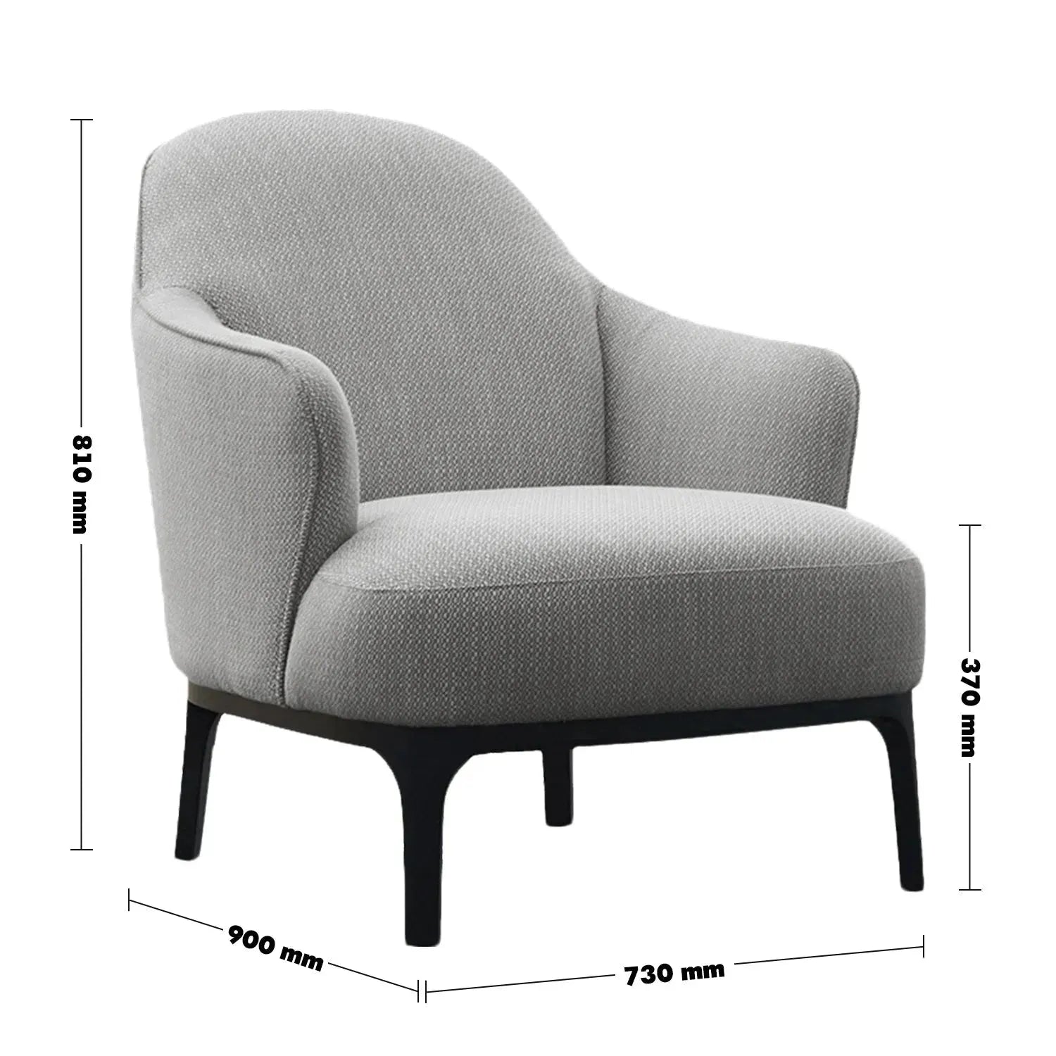 Minimalist Fabric 1 Seater Sofa RINA