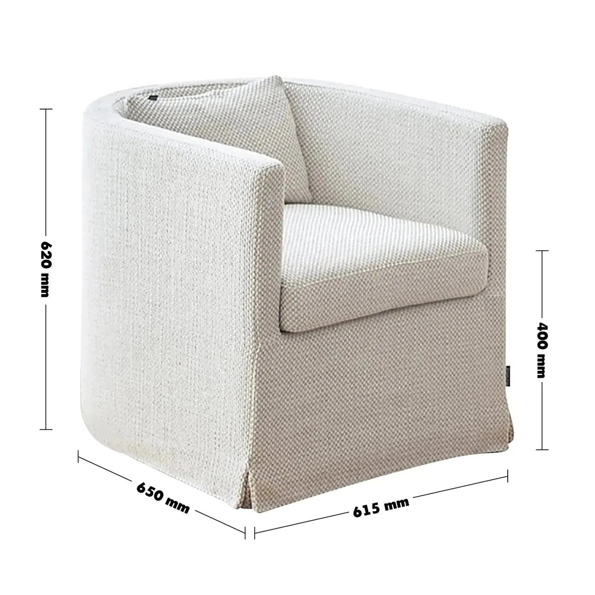 Minimalist Fabric 1 Seater Sofa YAN