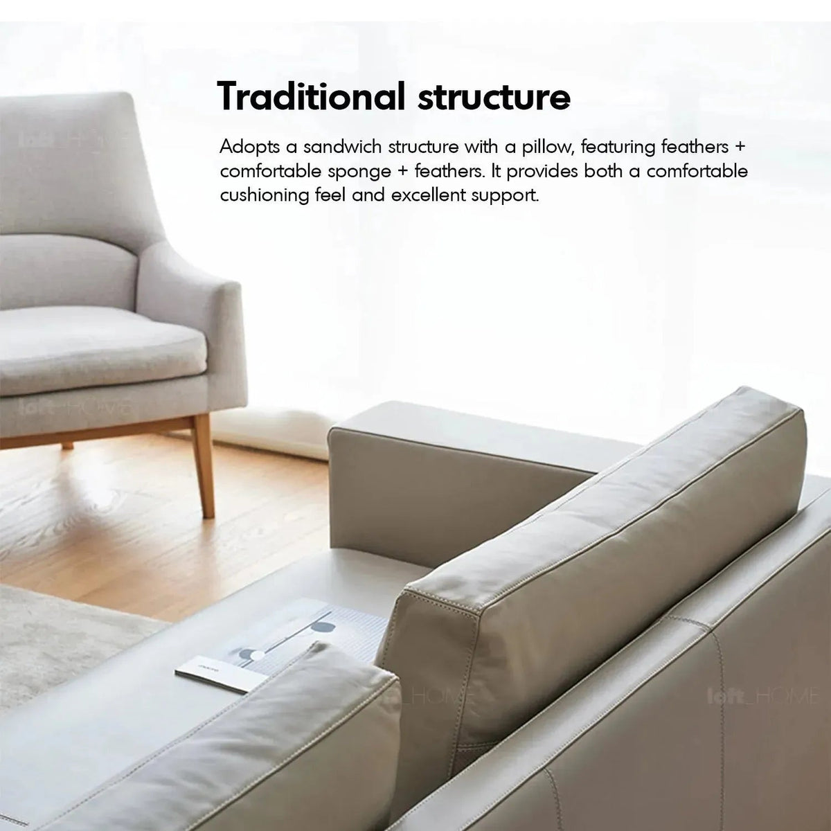 Minimalist Fabric 2 Seater Sofa BOLOGNA