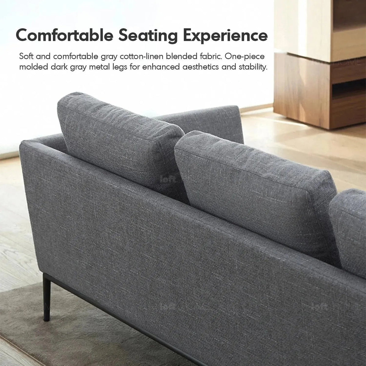 Minimalist Fabric 2 Seater Sofa GRACE