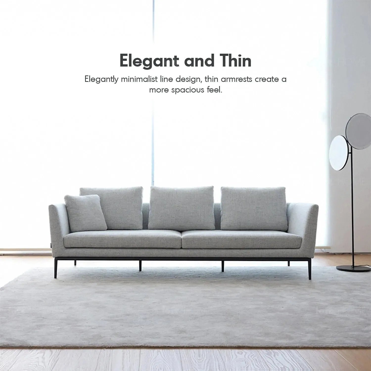 Minimalist Fabric 2 Seater Sofa GRACE