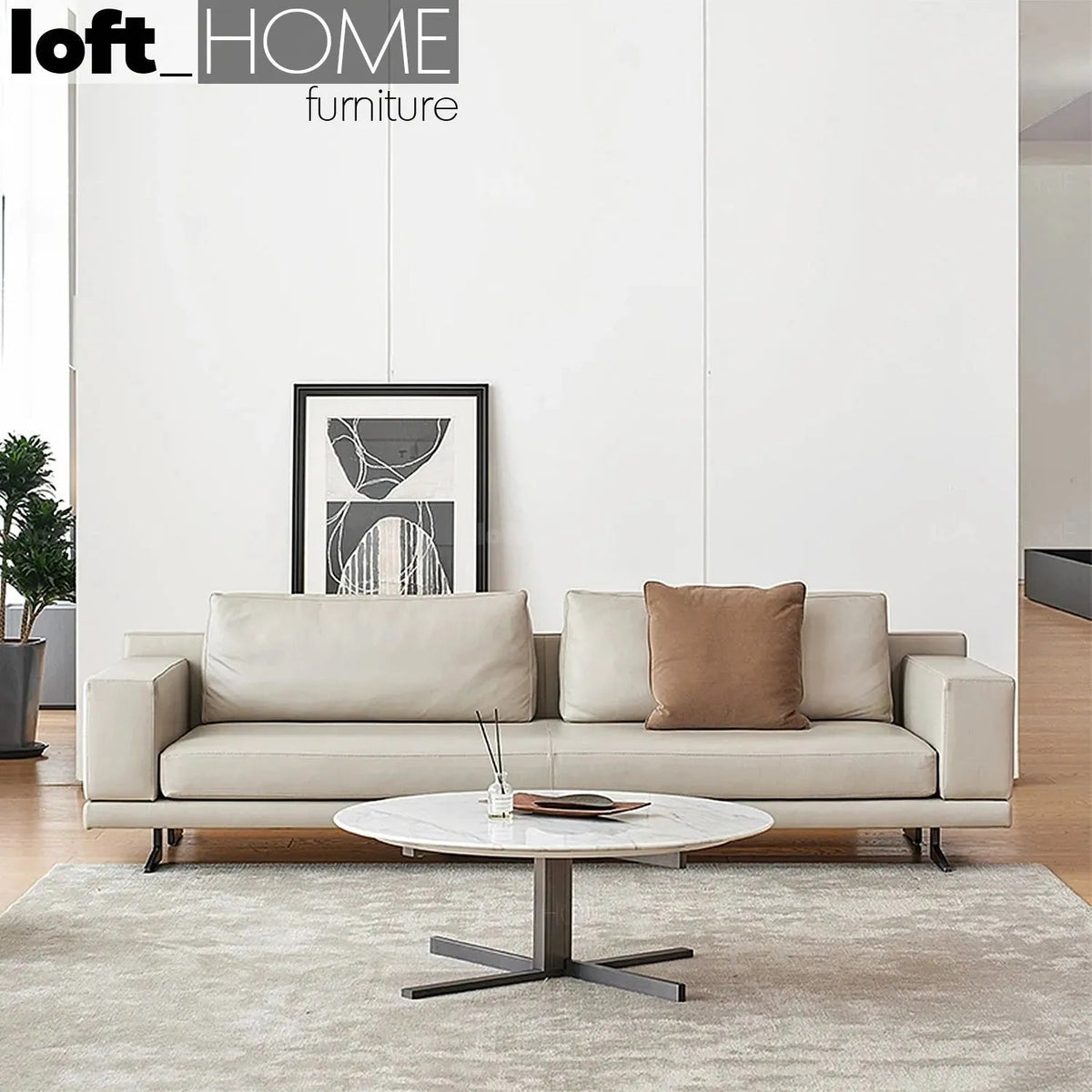 Minimalist Fabric 3 Seater Sofa BOLOGNA