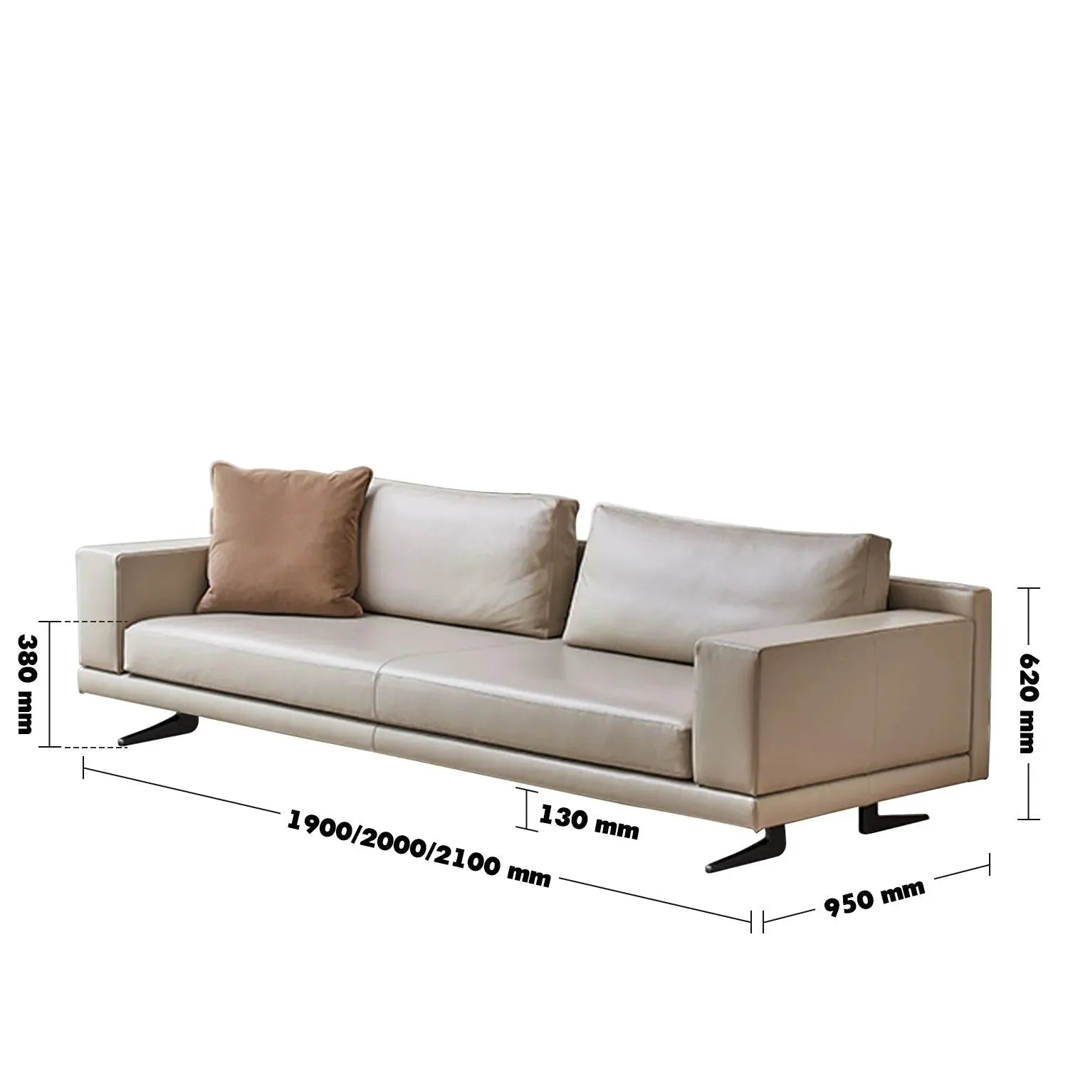 Minimalist Fabric 3 Seater Sofa BOLOGNA