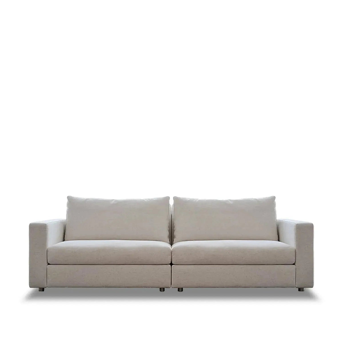 Minimalist Fabric 3 Seater Sofa WHITE