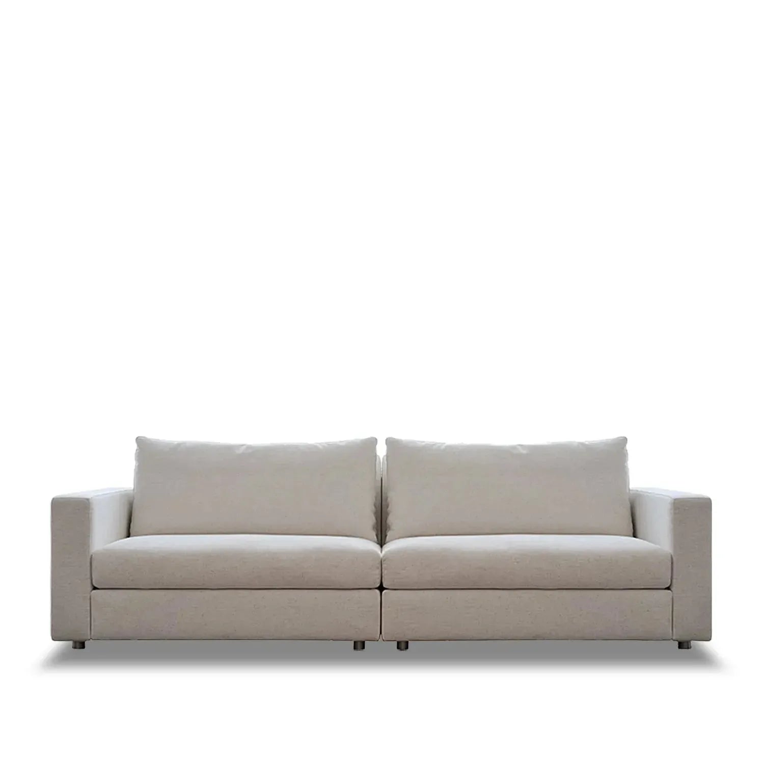 Minimalist Fabric 3 Seater Sofa WHITE