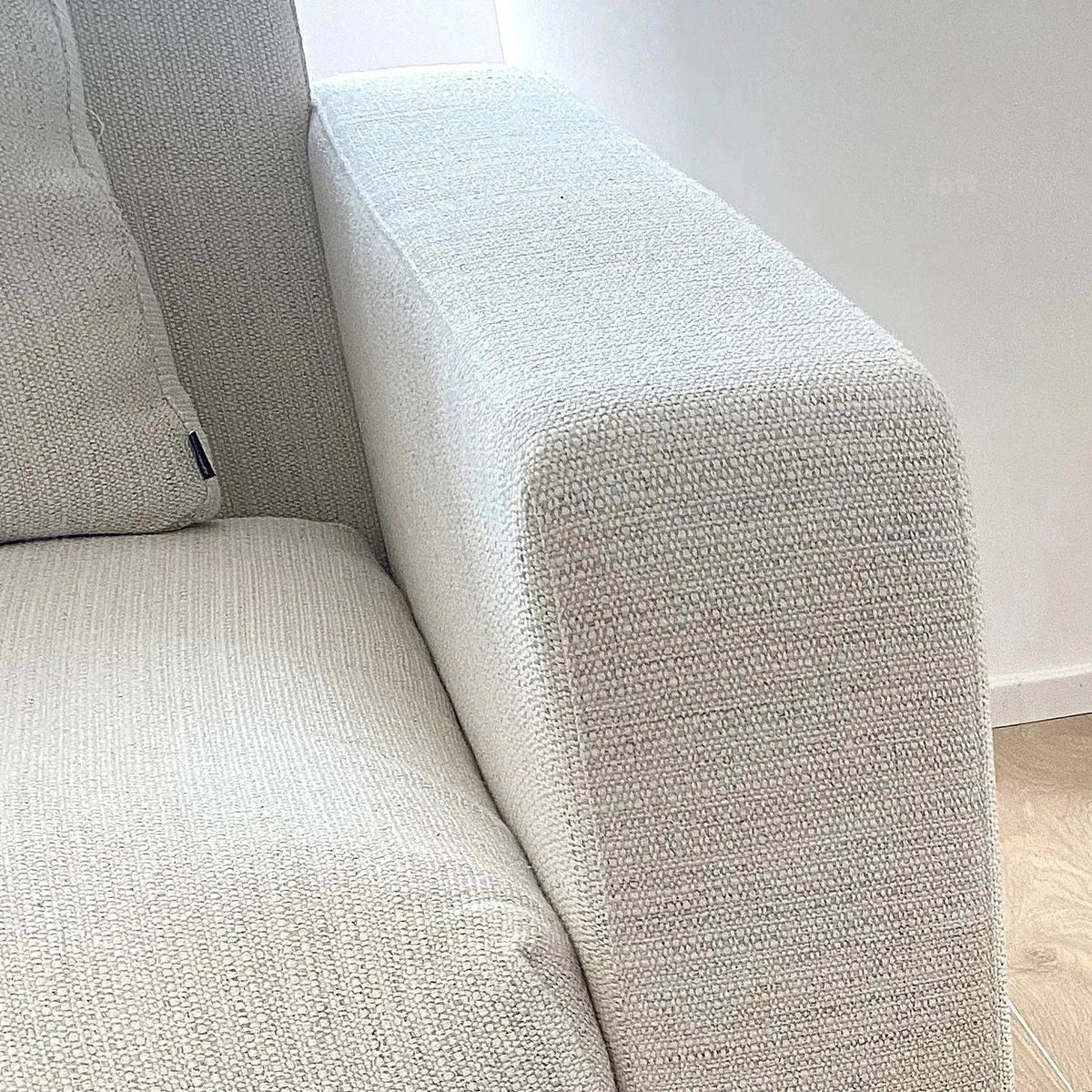 Minimalist Fabric 3 Seater Sofa WHITE