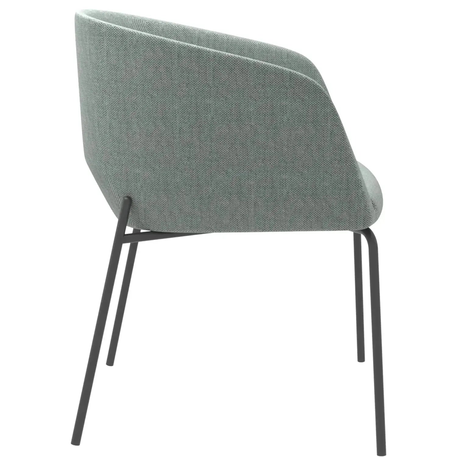 Minimalist Metal Fabric Dining Chair SLICING