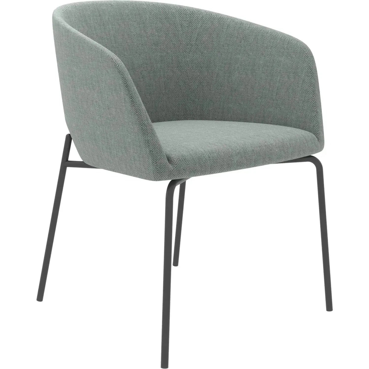 Minimalist Metal Fabric Dining Chair SLICING