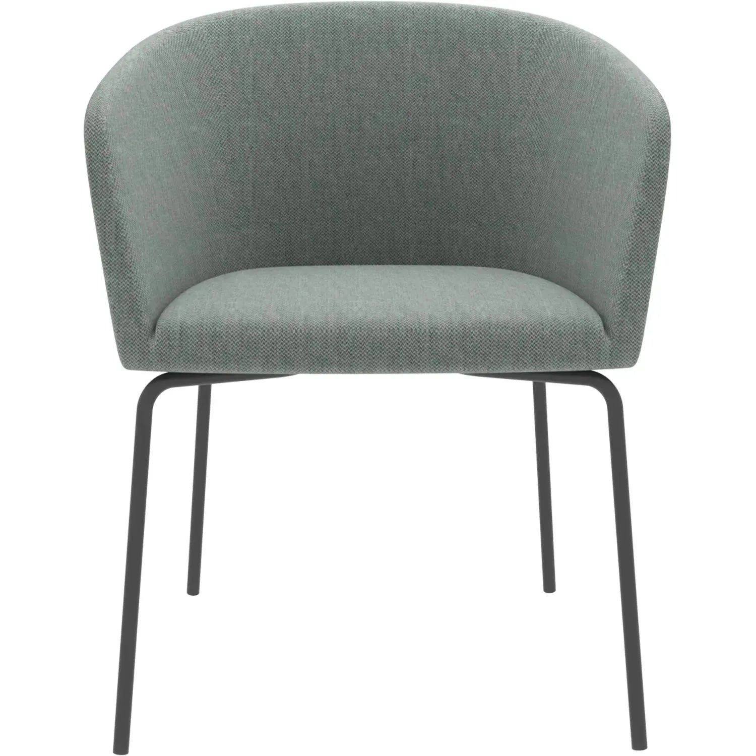 Minimalist Metal Fabric Dining Chair SLICING