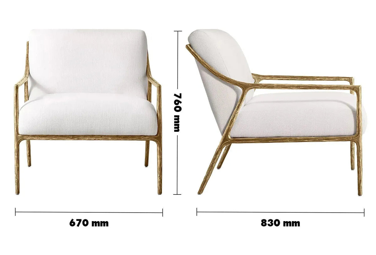 Minimalist Fabric 1 Seater Sofa THADDEUS SLOPE