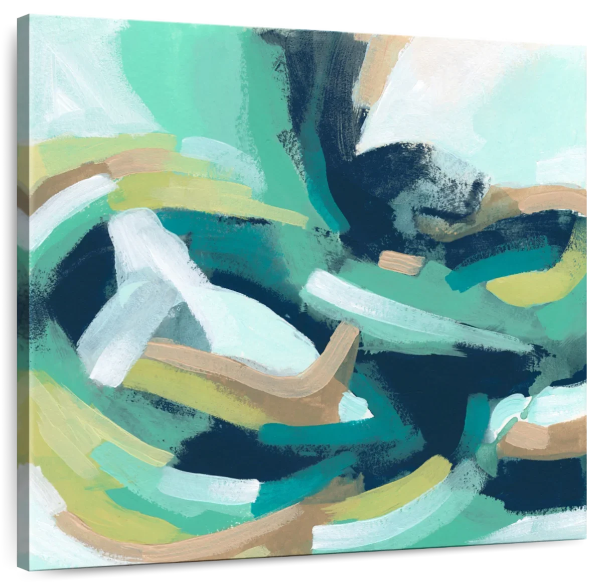 Teal Swirl Abstract IV Wall Art