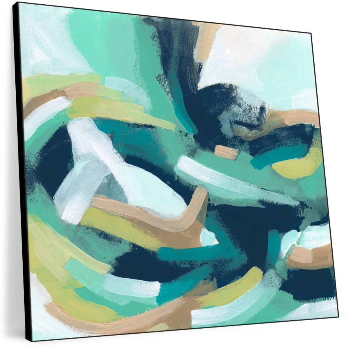 Teal Swirl Abstract IV Wall Art