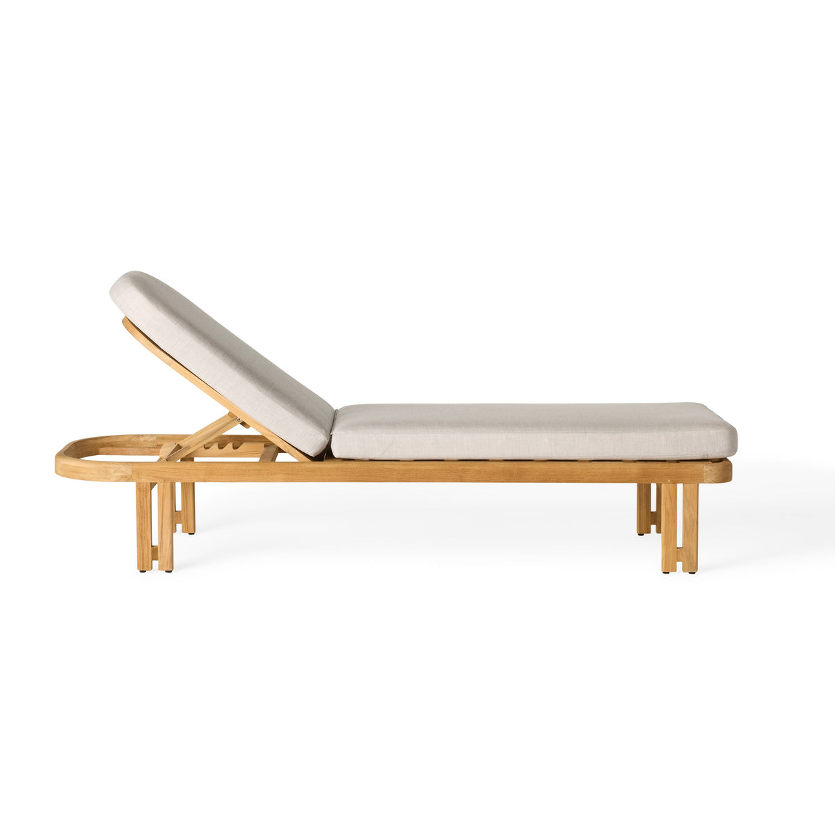 Ojai Teak Chaise Lounge, second front view