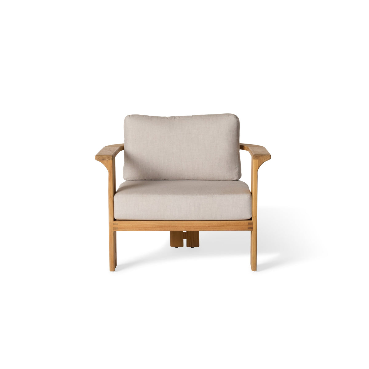 Ojai Teak Lounge Chair, front view