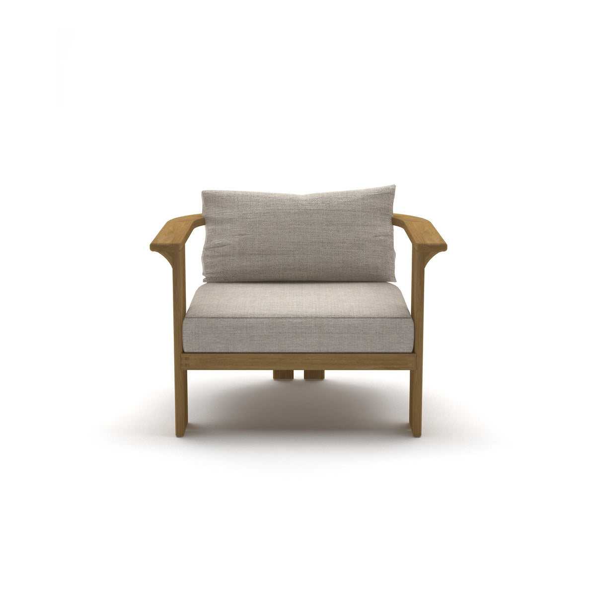 Ojai Teak Lounge Chair, side profile