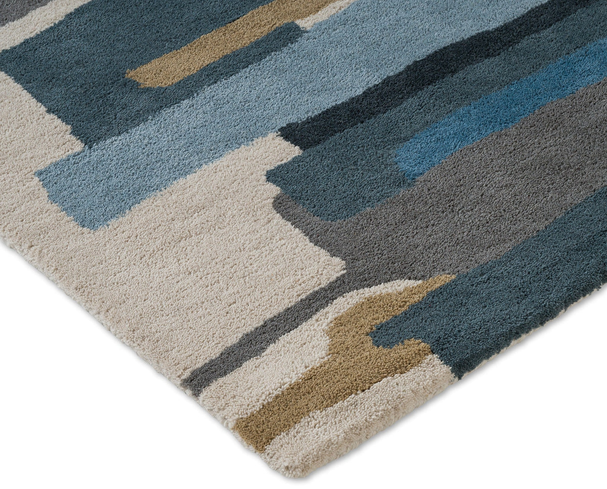 Brink and Campman Zeal Indigo Multi Area Rug by Harlequin