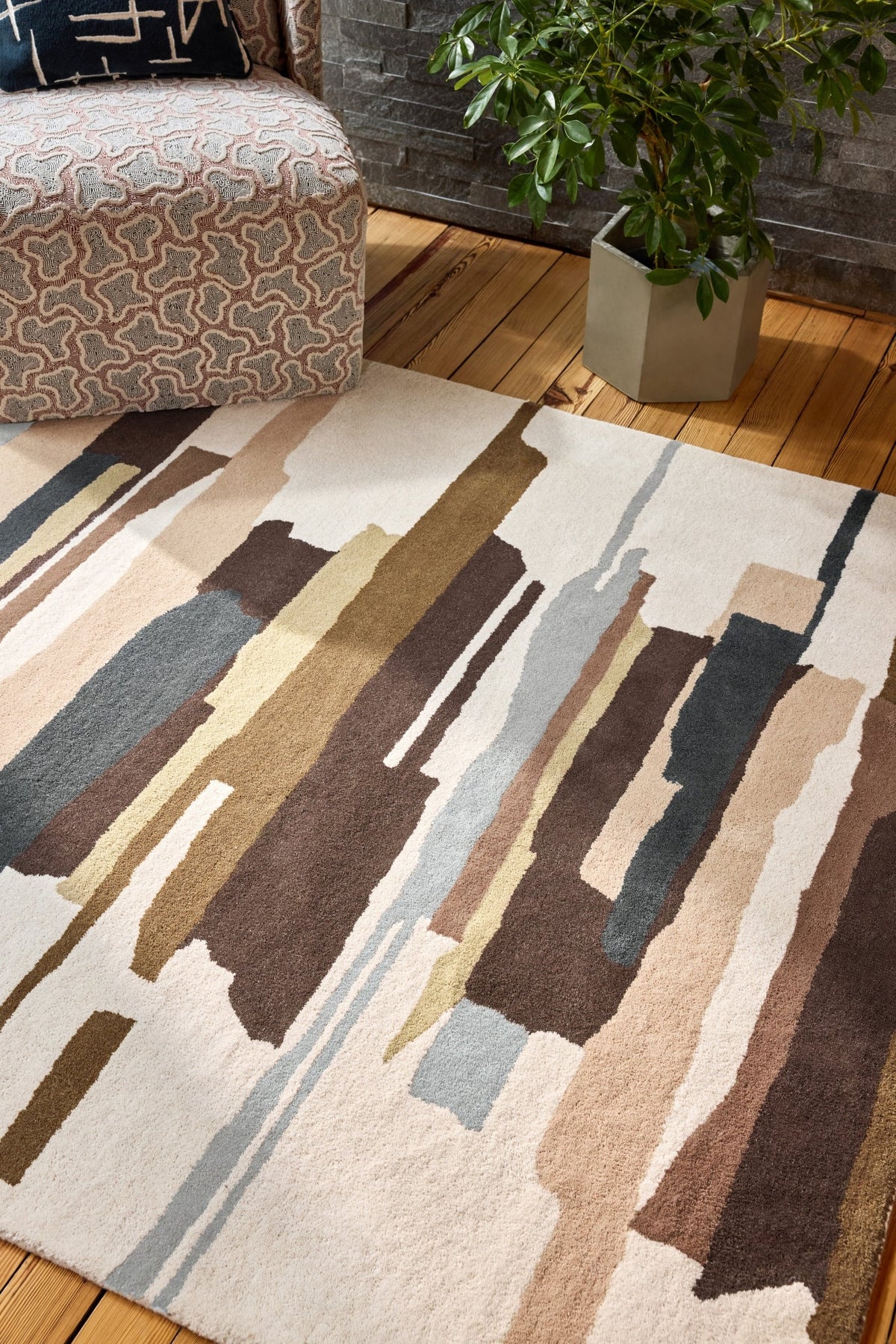 Brink and Campman Zeal Taupe Multi Area Rug by Harlequin