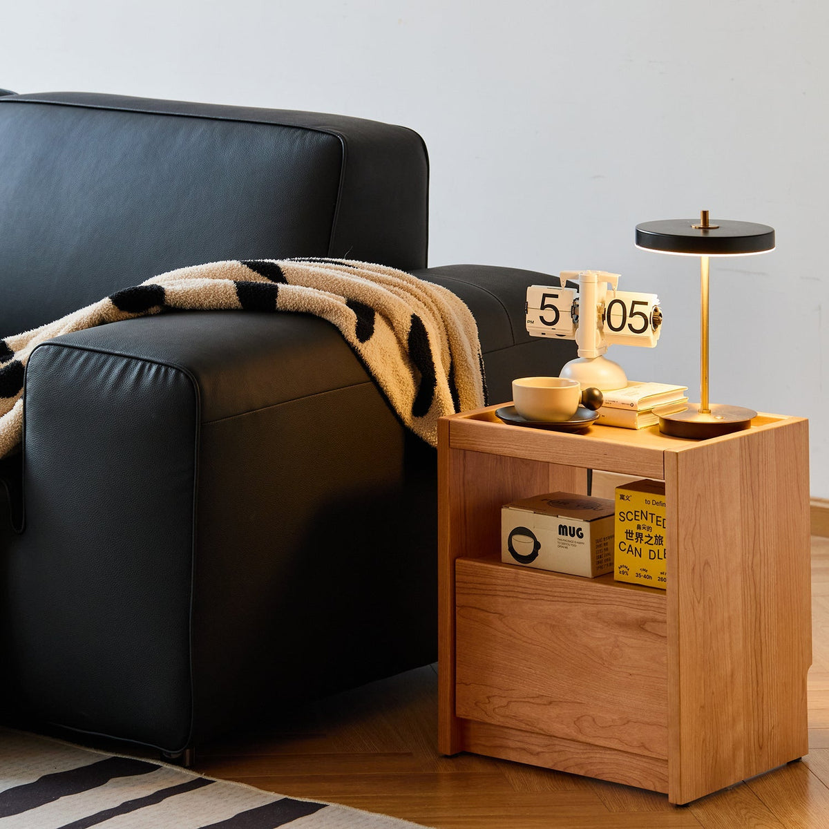 Scandinavian Cherry Wood Side Table SUGAR