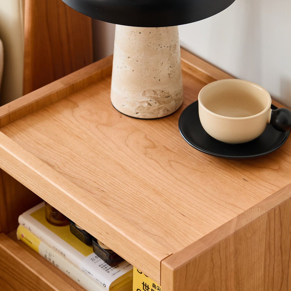 Scandinavian Cherry Wood Side Table SUGAR