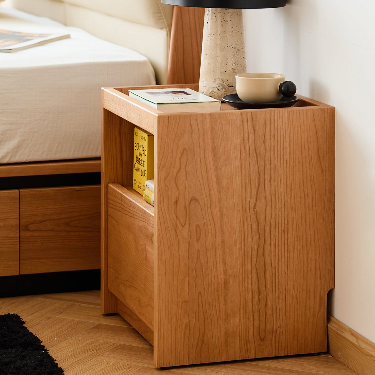 Scandinavian Cherry Wood Side Table SUGAR