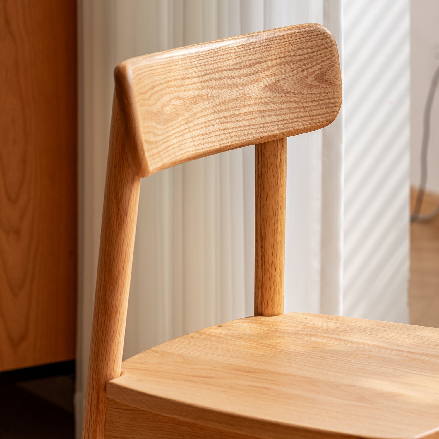 Scandinavian Oak Wood  Dining Chair GREEN