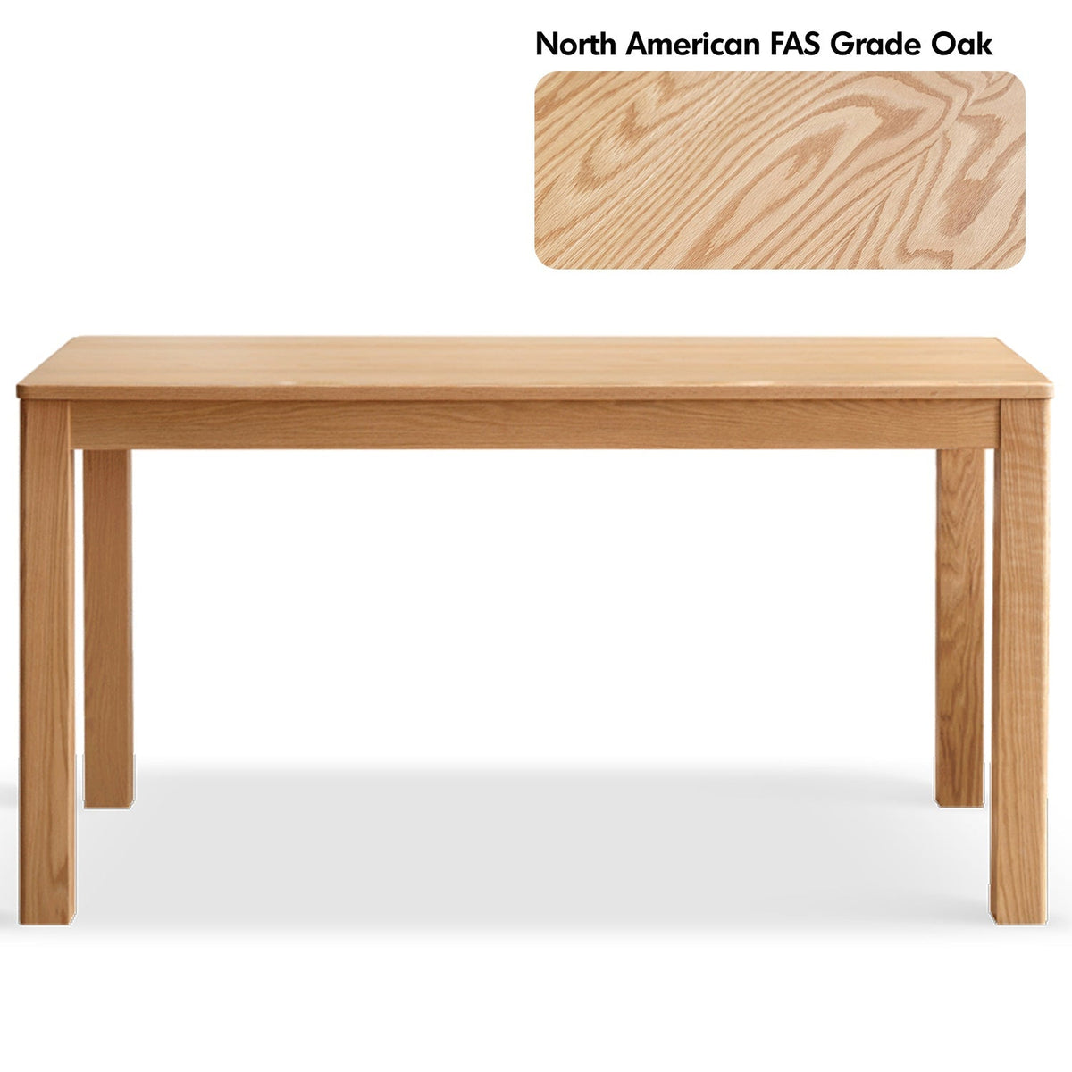 Scandinavian Oak Wood Dining Table ELM