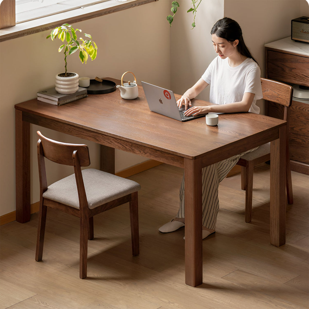 Japandi Oak Wood Dining Table WALDEN