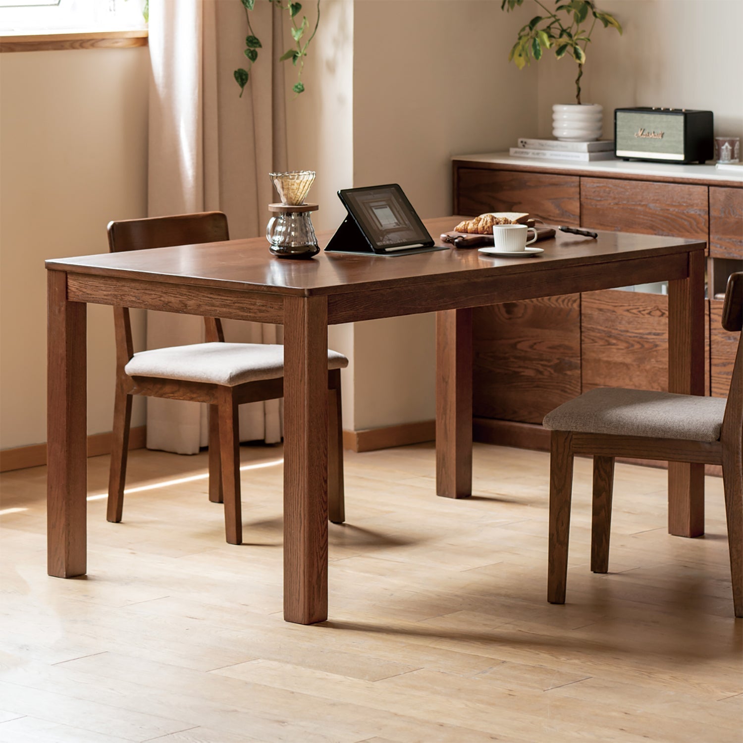 Japandi Oak Wood Dining Table WALDEN