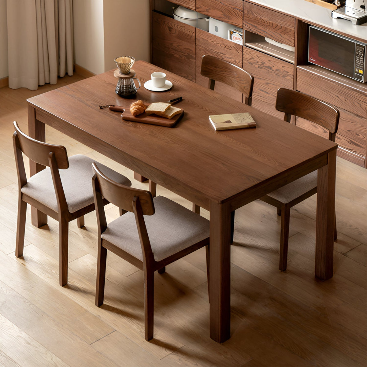 Japandi Oak Wood Dining Table WALDEN