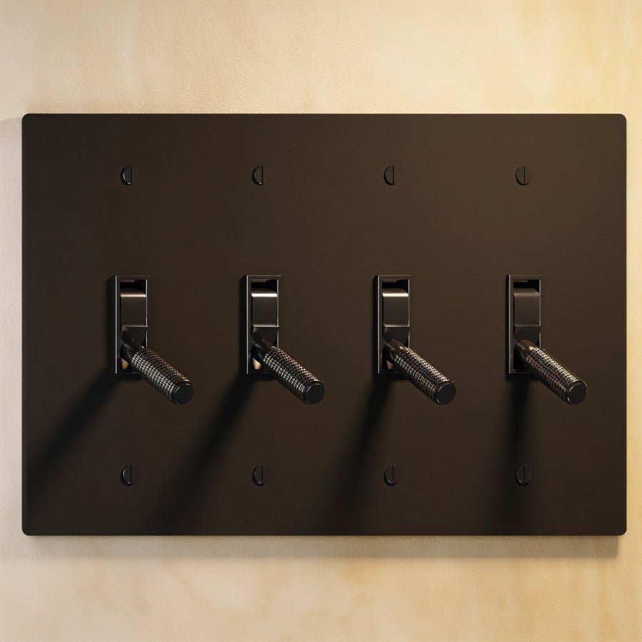 The Architectural Brass 4-Way Toggle Switch (1 to 5 Gang) - Open Box