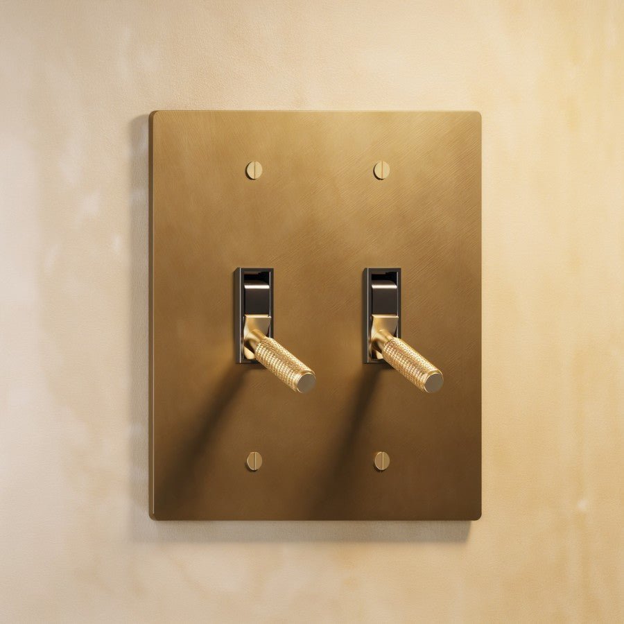 The Architectural Brass 4-Way Toggle Switch (1 to 5 Gang) - Open Box