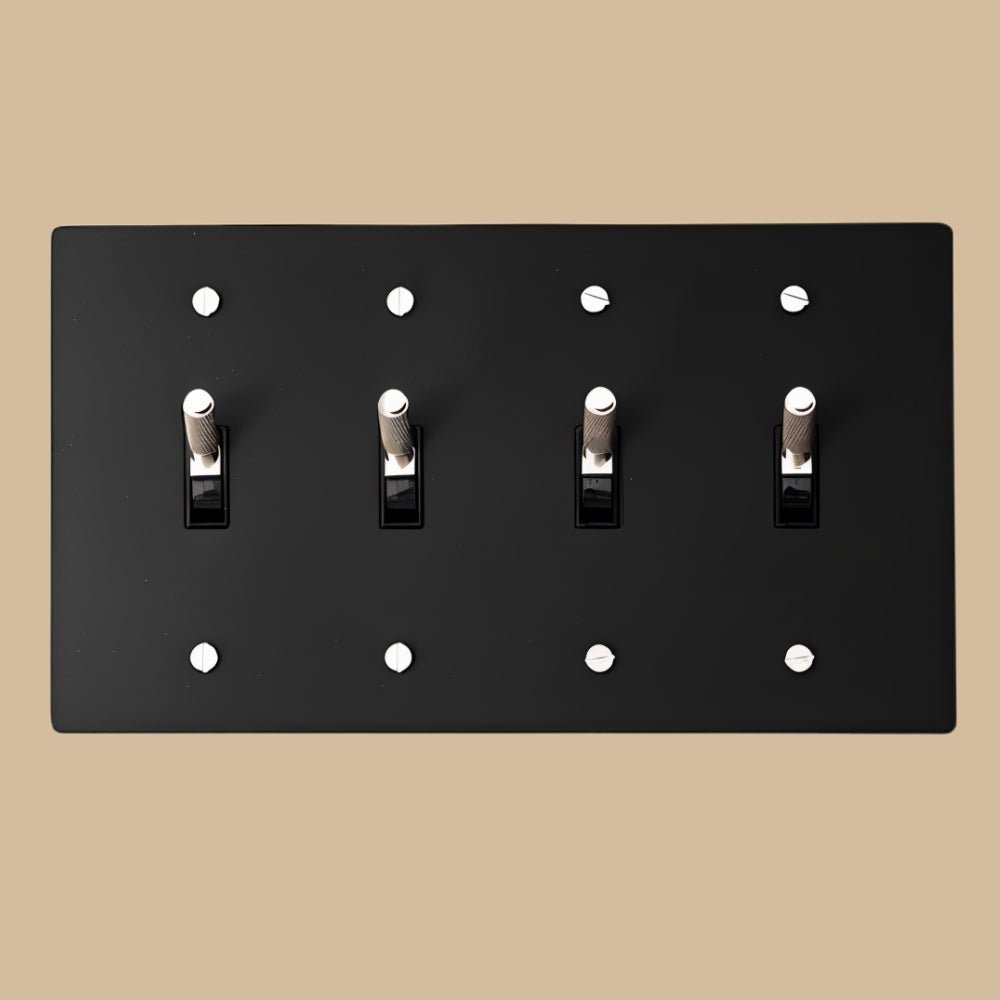 The Architectural Brass 4-Way Toggle Switch (1 to 5 Gang) - Open Box