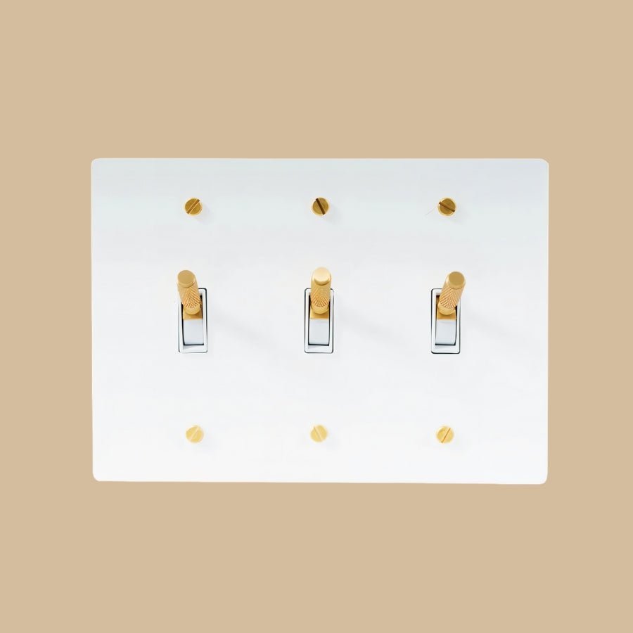 The Architectural Brass 4-Way Toggle Switch (1 to 5 Gang) - Open Box