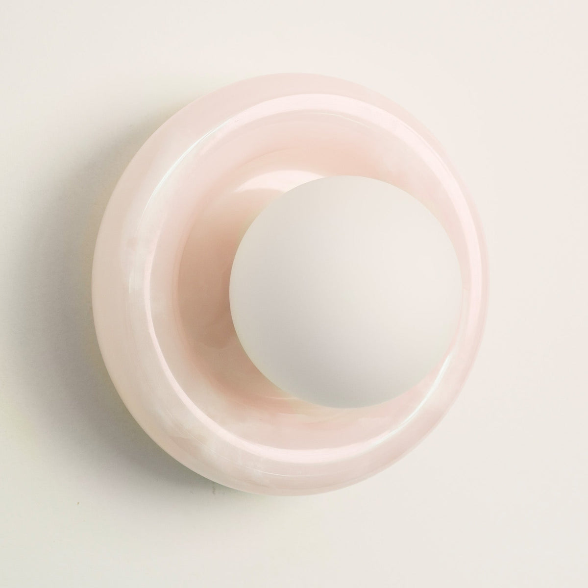 Nara Alabaster cloud stone bubble plate wall Light / sconce