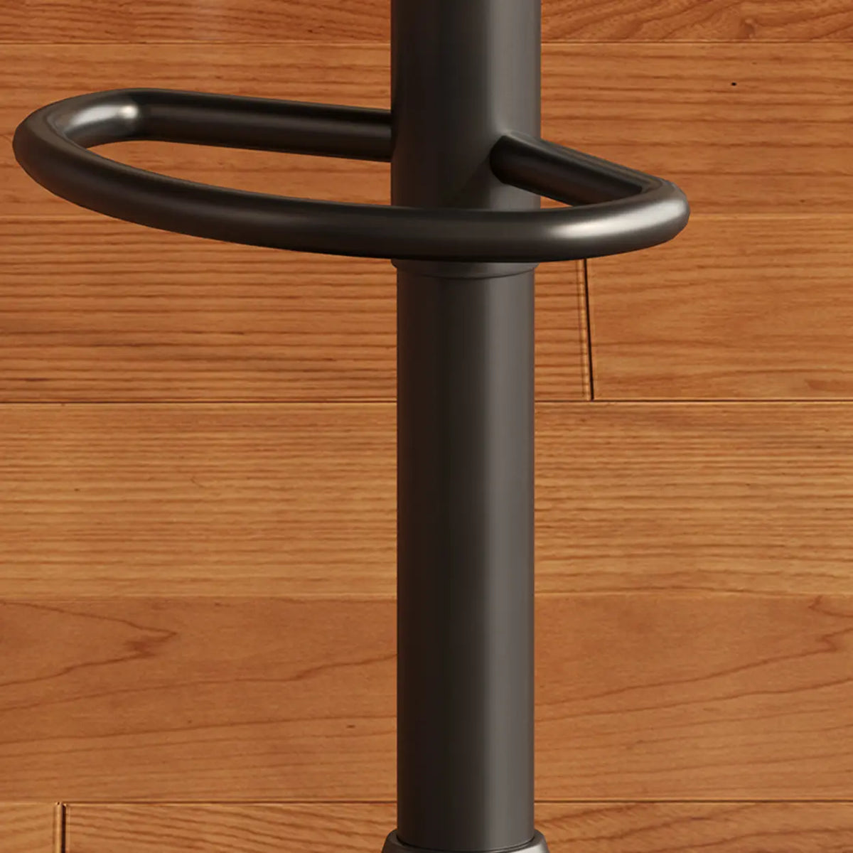Upholstered Leather Bucket Bar Stool with Arms and Low Back