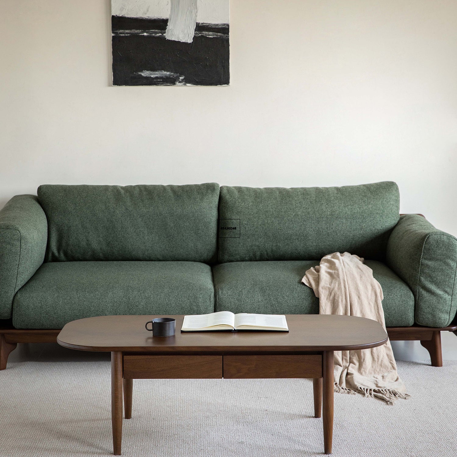 Vintage Walnut Wood Coffee Table VISTA