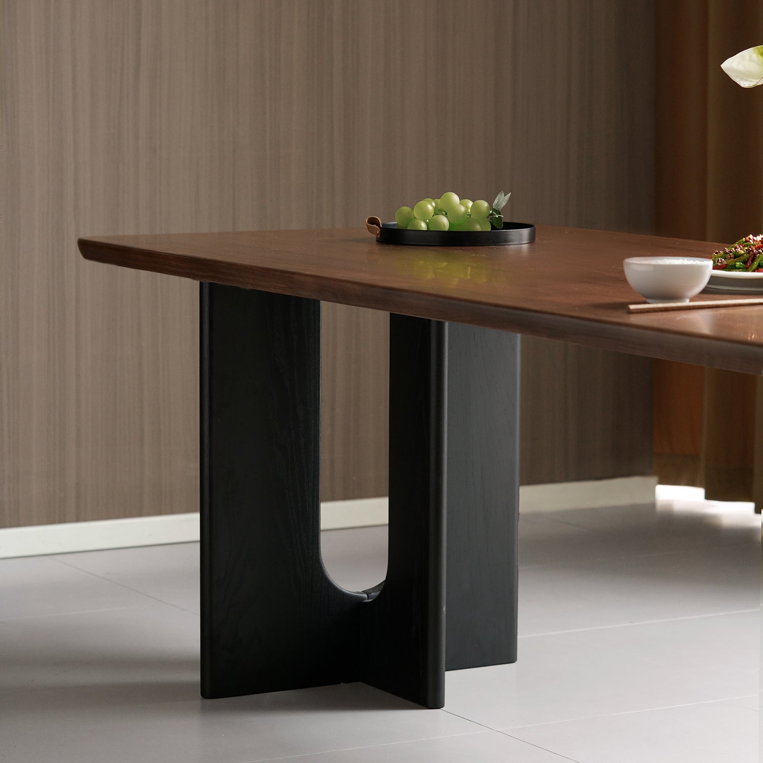 Japandi Walnut Wood Dining Table SAVOR